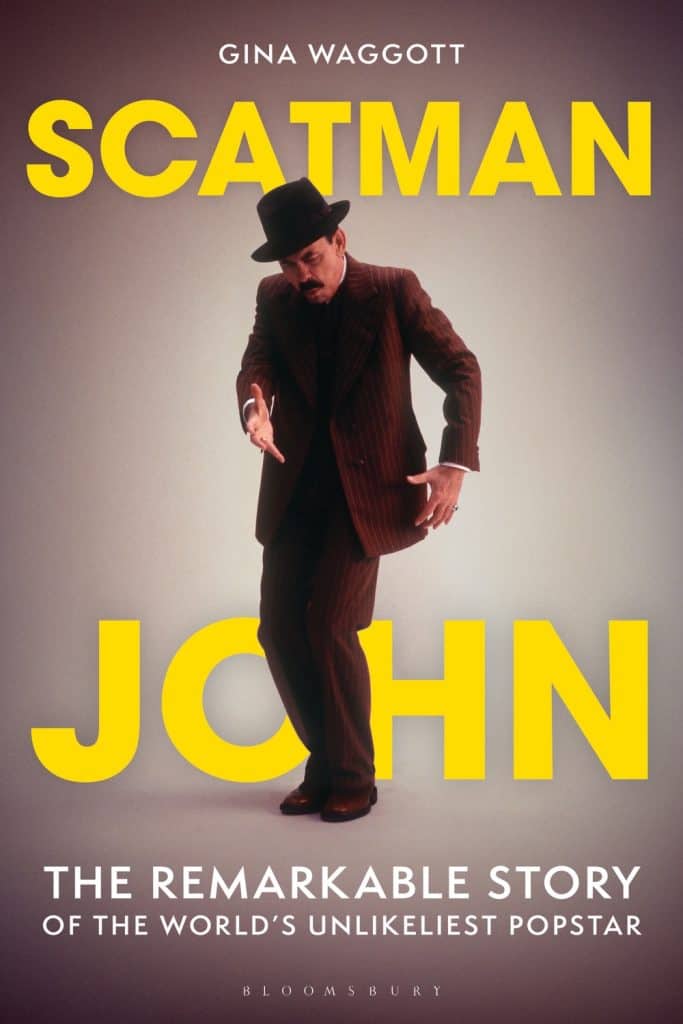 cover of Scatman John biography with Scatman John mid-singing
